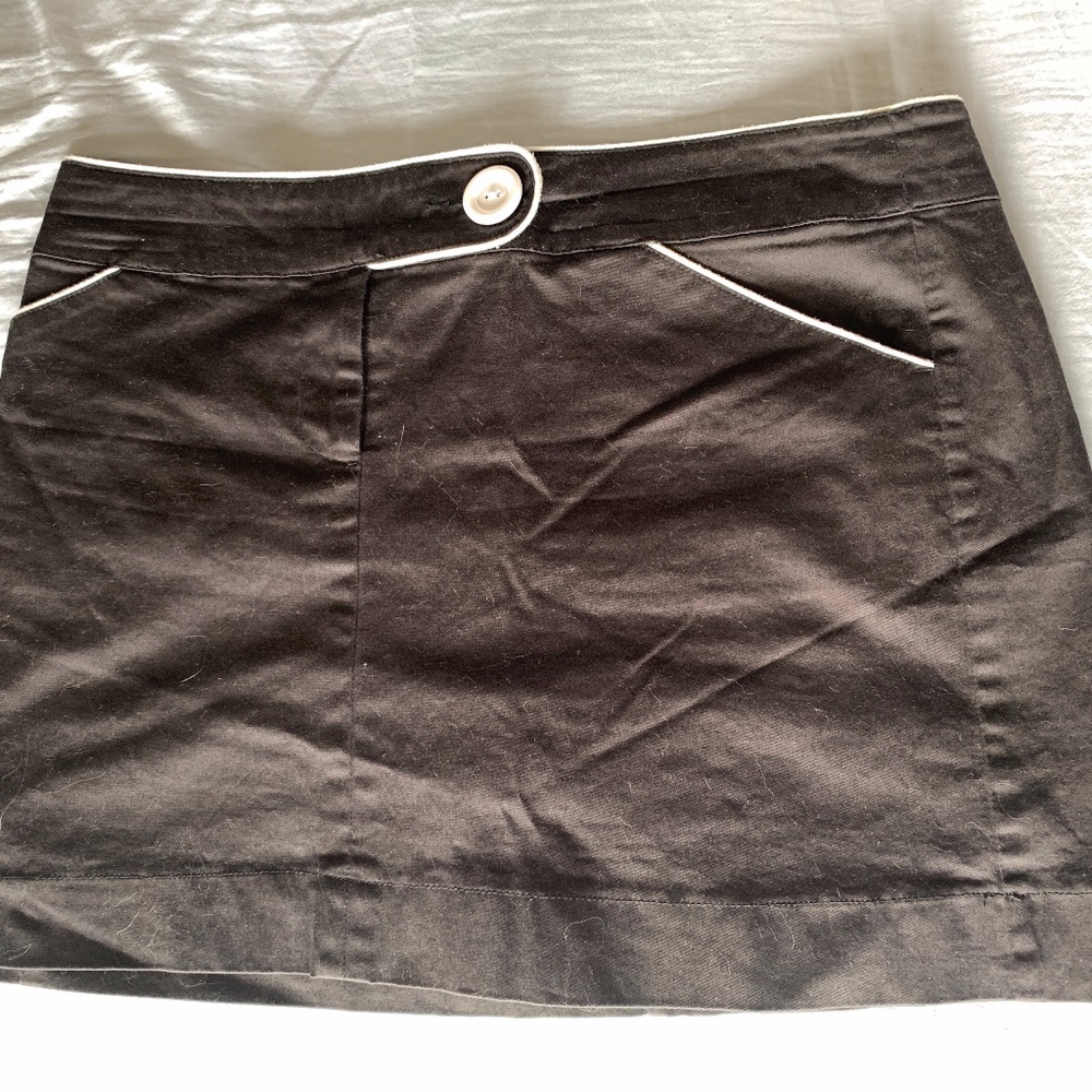 Women Girls Black Short  (mini or tennis) Skirt, JACOB, 11/12, 97% cotton